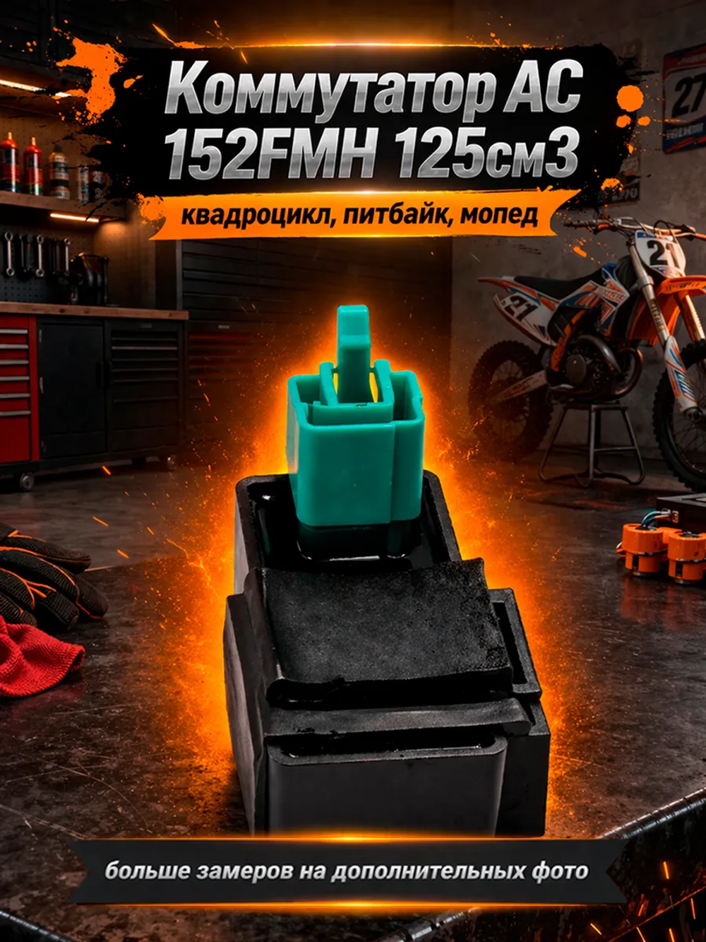 Коммутатор AC двигателя 152FMH 125см3