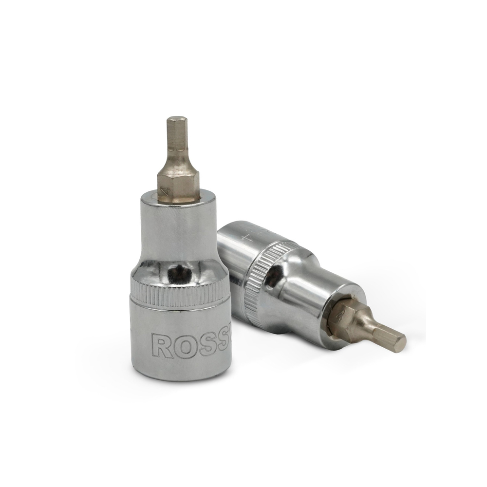Набор головок со вставкой на держателе ROSSVIK SST0419, 1/2", HEX H4-H19, L-55 мм, 11 предметов
