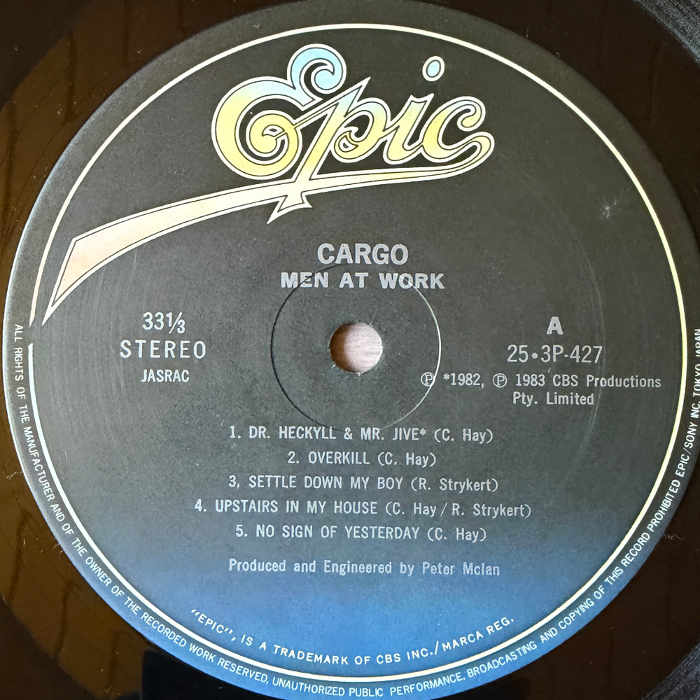 Виниловая пластинка Men At Work ‎– Cargo LP