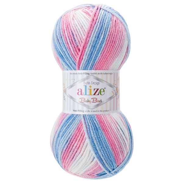 Пряжа Alize (Ализе) Baby Best Batik / уп.5 мот. по 100 г, 240м, 7935 секционный