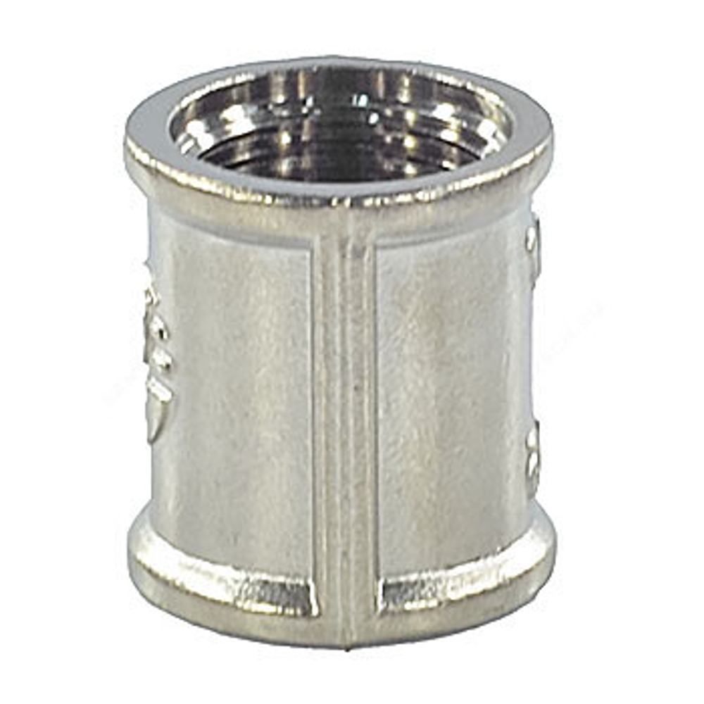 Муфта латунь никель Ду 15 (1/2") ВР VALFEX VF.170.N.012