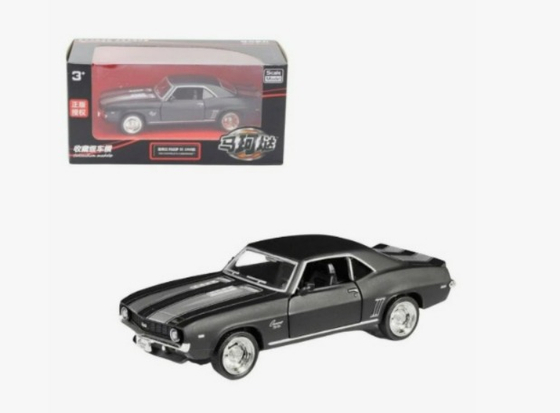Метал. транспорт 12см ШЕВРОЛЕ CAMARO SS 1969  откр.двери инд. кор