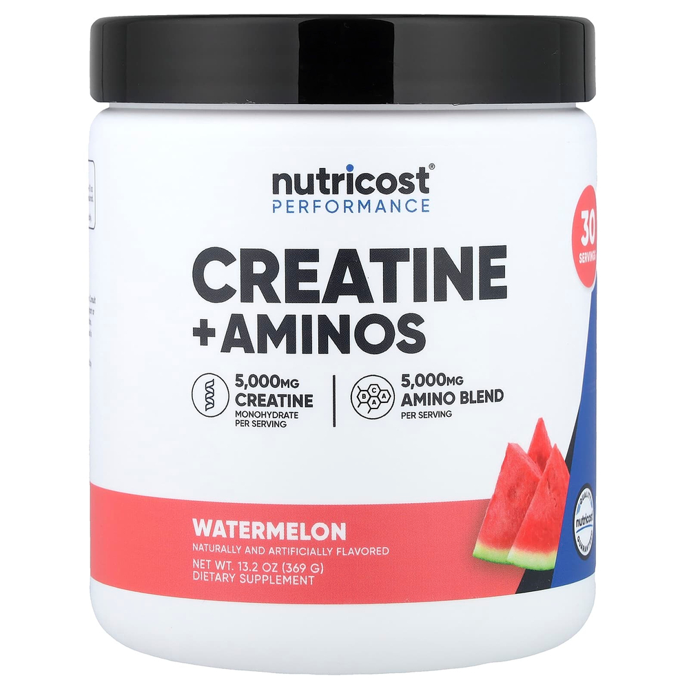 Nutricost, Performance, креатин и аминокислоты, со вкусом арбуза, 369 г (13,2 унции)