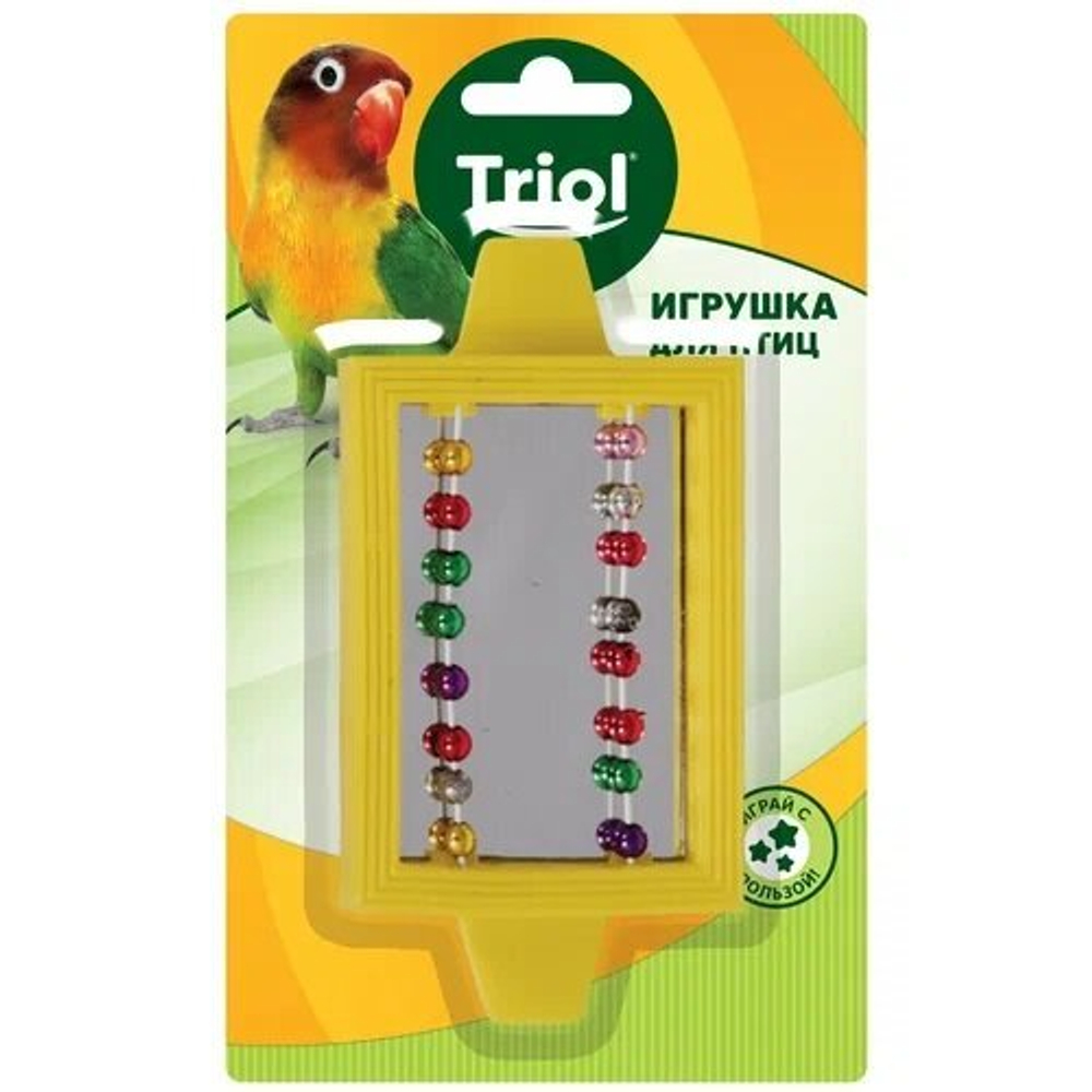 Игрушка для птиц,Зеркало Бусы,60*125мм