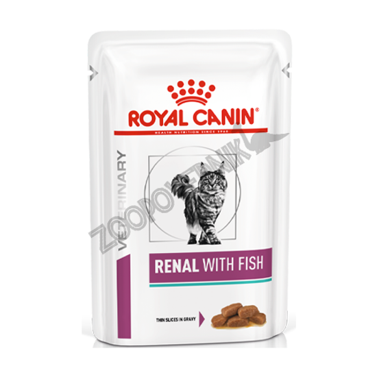 Royal Canin Renal Feline Wet в соусе с рыбой, консервы для кошек с почечной недостаточностью (пауч) 85 г х 12шт