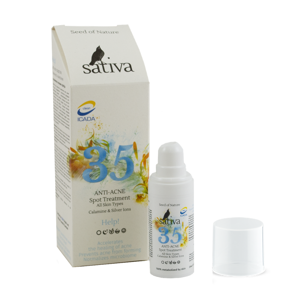 Средство универсальное Sativa №35 ANTI-ACNE Точечного нанесения (20мл)