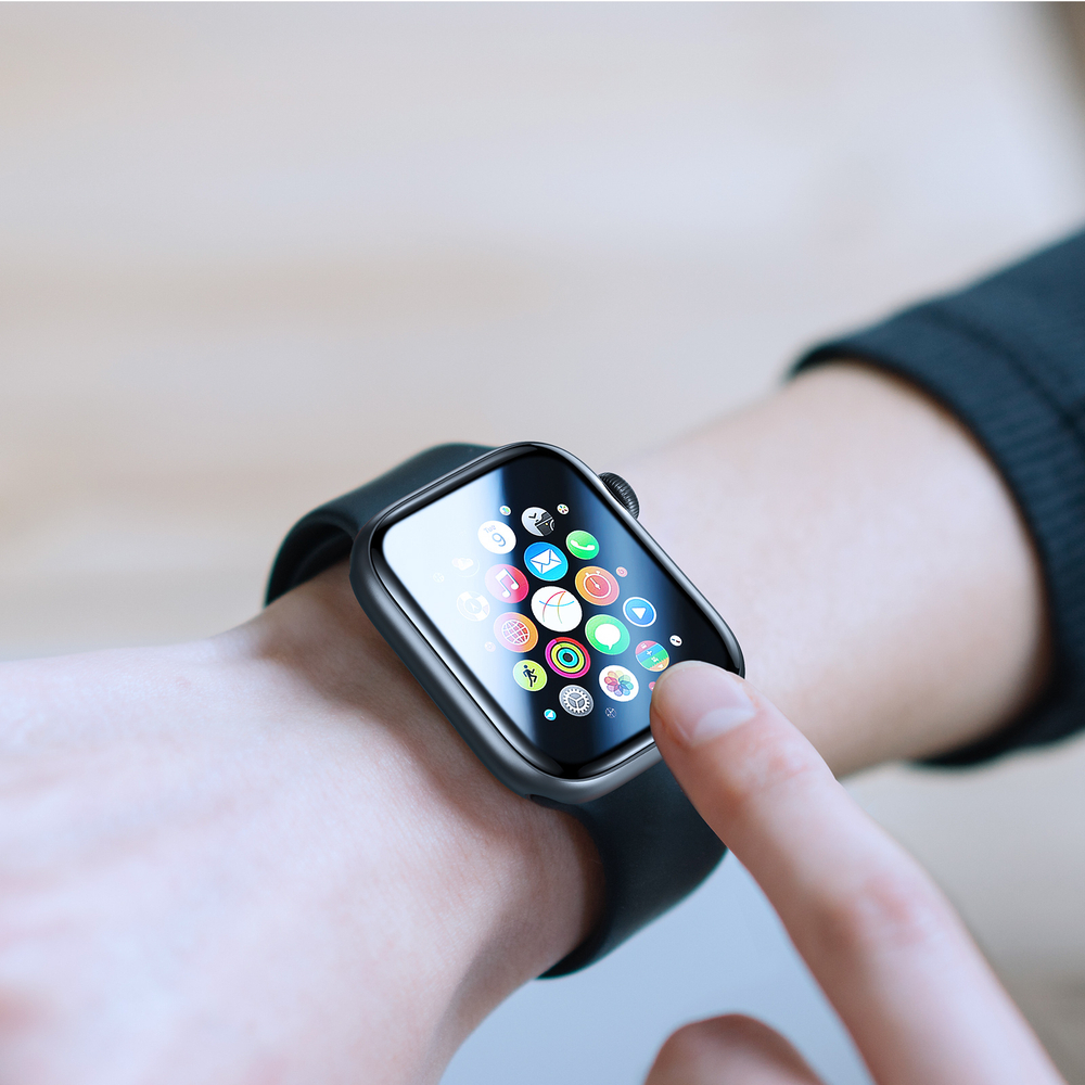 Защитная пленка (2шт.) от Dux Ducis для смарт часов Apple Watch Series 4, 5, 6 и SE размер 44мм, серия Pmma Screen Protector