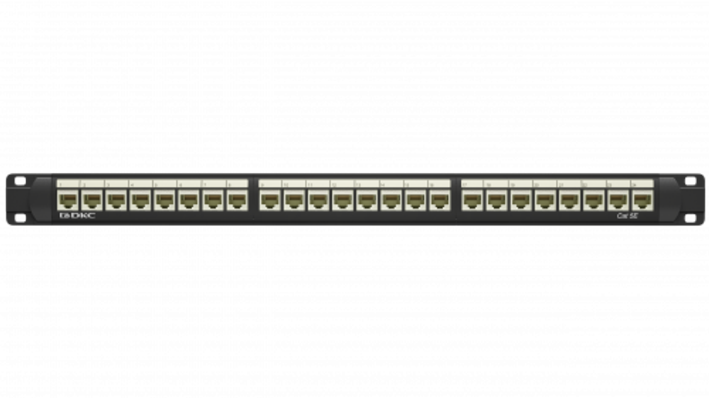 Патч-панель 19",1U,CAT5E, 24 модуля RJ45, неэкранированная