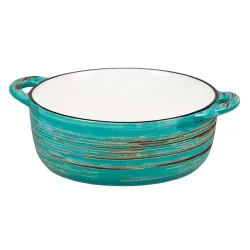 Бульонница 550 мл d 14,5 см h5,5 см с ручками Texture Light Cyan Circular P.L. Proff Cuisine [6]