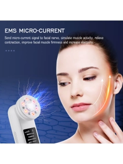 Микротоковый массажер для лица RF лифтинг Фонофорез EMS LED