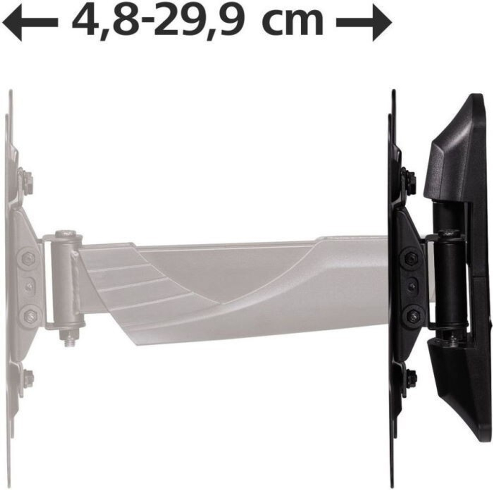 Кронштейн для телевизора Hama H-118664 черный 10;-48; макс.25кг настенный поворот и наклон