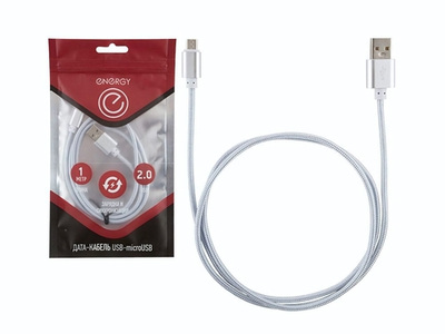Кабель для мобильных устройств Energy ET-01 USB/MicroUSB (серебро)