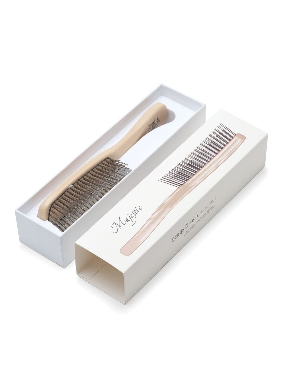 Расческа Majestic Scalp Brush светлый орех