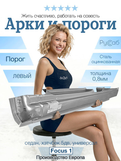 Порог левый Ford Focus 1 1998-2005 (Potrykus)