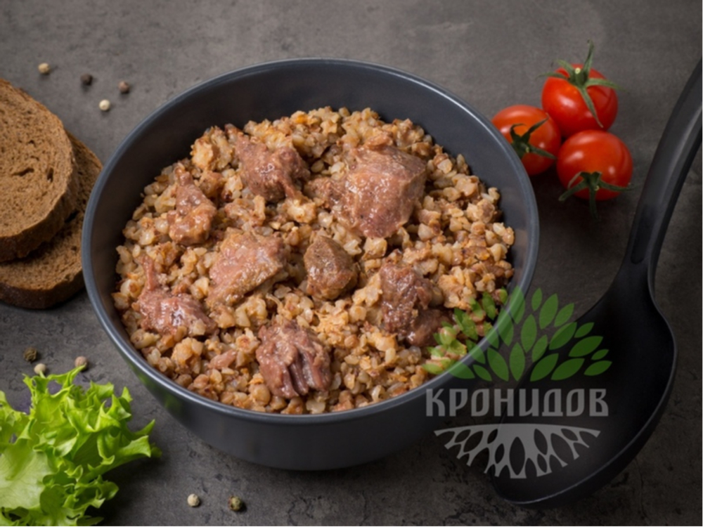 Греча с говядиной Кронидов 250гр