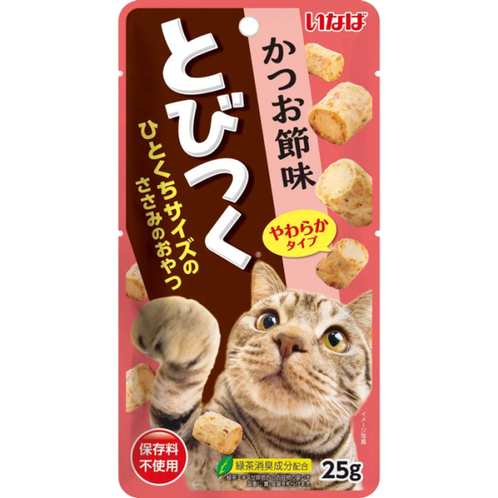 Лакомство запеченное Inaba Tobitsuku для кошек со вкусом кацуобуси - 25 гр