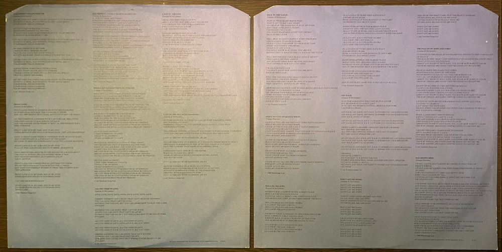 The Beatles ‎– 1967-1970 2LP (Англия 1973г.)