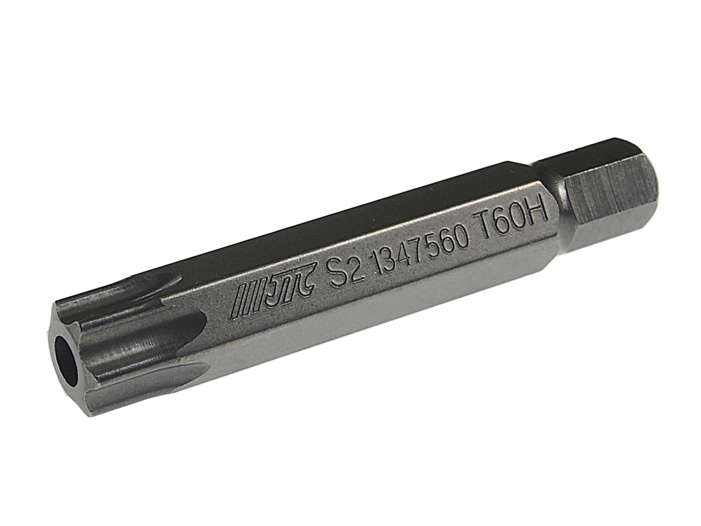 Бита TORX Т60Hх75мм 10мм удлиненная S2 JTC
