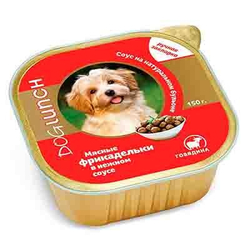 DOG LUNCH Консервы для собак Мясные фрикадельки в нежном соусе Говядина ламистер, 150гр