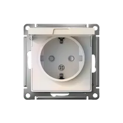 Розетка с крышкой Systeme Electric AtlasDesign Жемчуг ATN000446