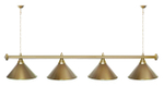 Лампа STARTBILLIARDS 4 пл. (плафоны зеленые,штанга золотая,фурнитура золото)