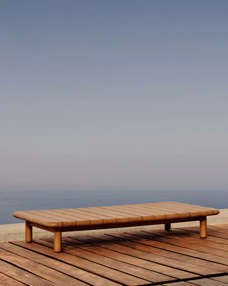 Журнальный столик Turqueta из массива тика, 140x70 см