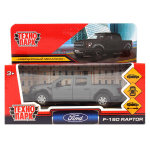 Модель ин. мет. "Ford F150 Raptor soft" 12 см, двери, багаж, серый F150RAP-12FIL-GY (Технопарк)