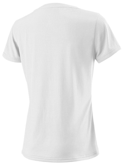Женская футболка теннисная Wilson W Uwii Script Tech Tee - white/black