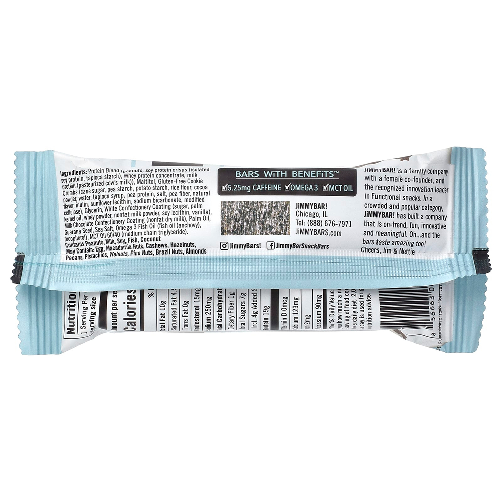 JiMMY!, Bars With Benefits™, протеиновый батончик, печенье с кремом, 12 батончиков по 58 г (2,05 унции)
