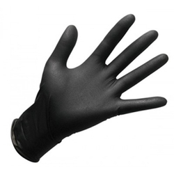 Перчатки нитриловые чёрные BE SAFE, L , 50 ПАР