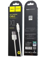 Usb Кабель-зарядка Lightning Hoco X1 Rapid 2.1A 3м силиконовый белый