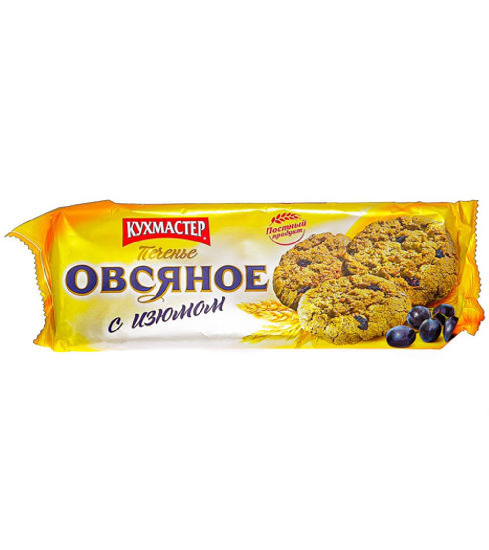 Печенье КМ "Овсяное с изюмом"270г,
