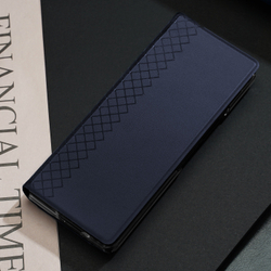 Чехол синего цвета из искусственной кожи от Dux Ducis для смартфона Samsung Z Fold SE (W25), серия Bril Series Case