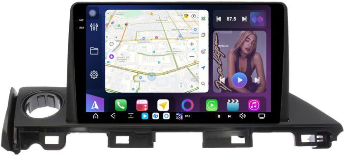 Магнитола для Mazda 6 GJ 2015-2018 - FarCar S500-TS20 монитор 9.5" 2K QLED на Android 14, Быстрейшая, CarPlay, 4G SIM-слот