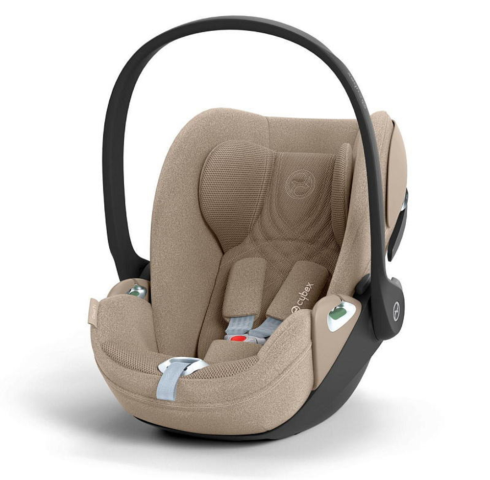 Коляска 3 в 1 Cybex Priam IV Chrome Brown complete и автокресло Cloud T i-Size Cozy Beige Plus Leaf Green