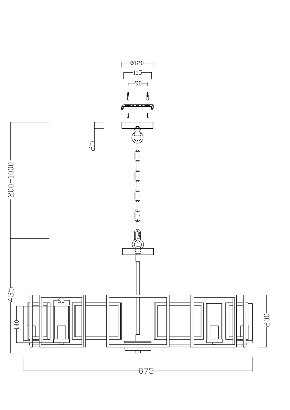 Подвесной светильник Maytoni H009PL-08G