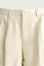 БРЮКИ ЧИНОС ИЗ ХЛОПКА И ЛЬНА СО СКЛАДКАМИ — ZARA