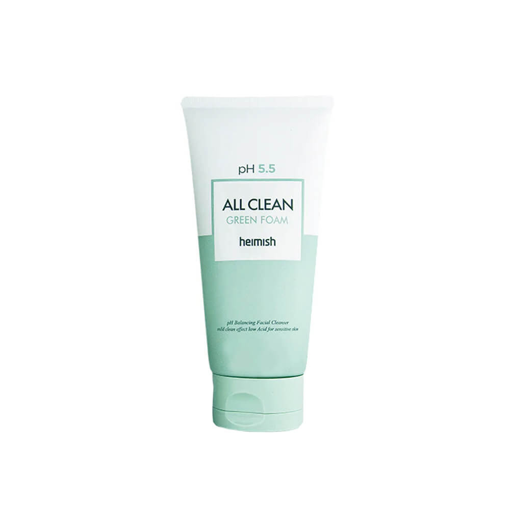 Слабокислотный гель для умывания для чувствительной кожи Heimish pH 5.5 All Clean Green Foam