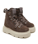 Кожаные ботильоны на платформе MATILDA SHEARLING INUIKII - коричневый(35203-028)