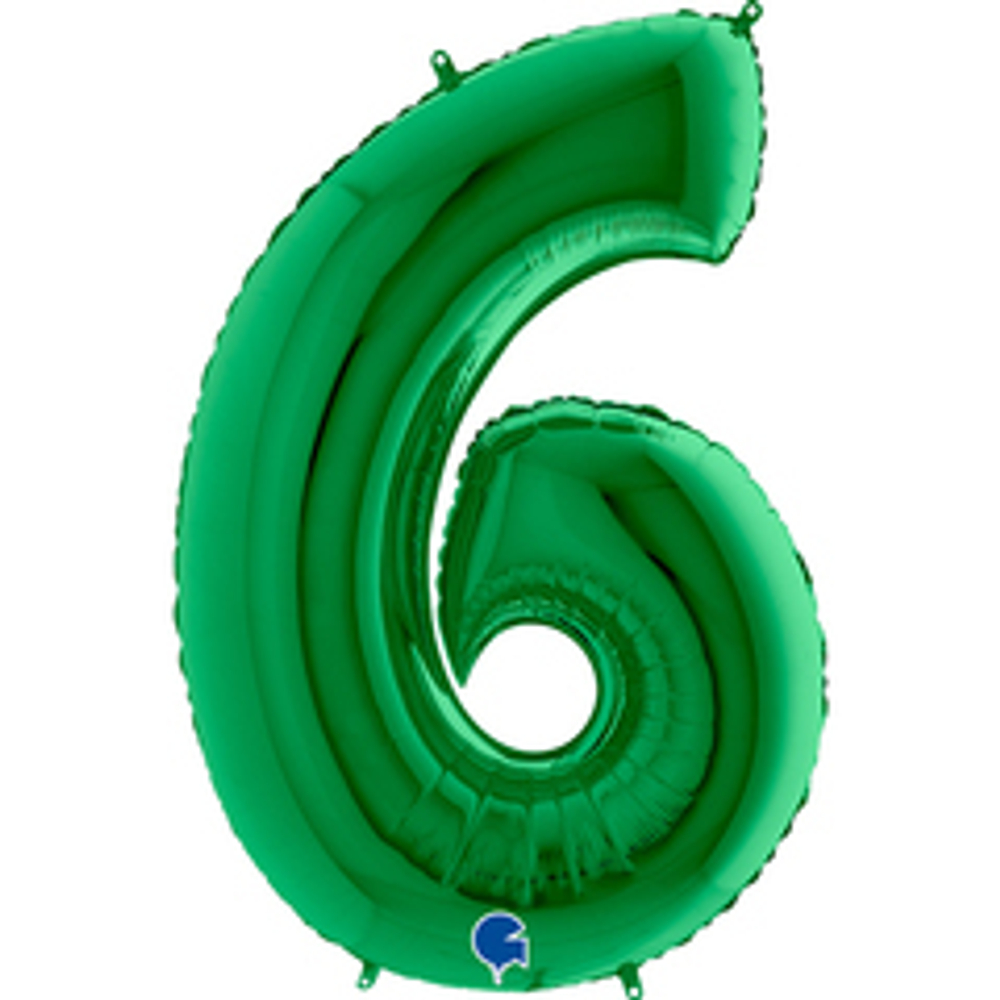 Г 40" ЦИФРА 6 Green Зеленая