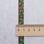 Лента репсовая (в рубчик) с рисунком 10.0 мм / 45.72 метра, ID 10113, цв. корич, 24513