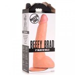 Реалистичный фаллоимитатор с мошонкой Master Cock Beefy Brad 9" Dildo, бежевый, 22.4х5 см