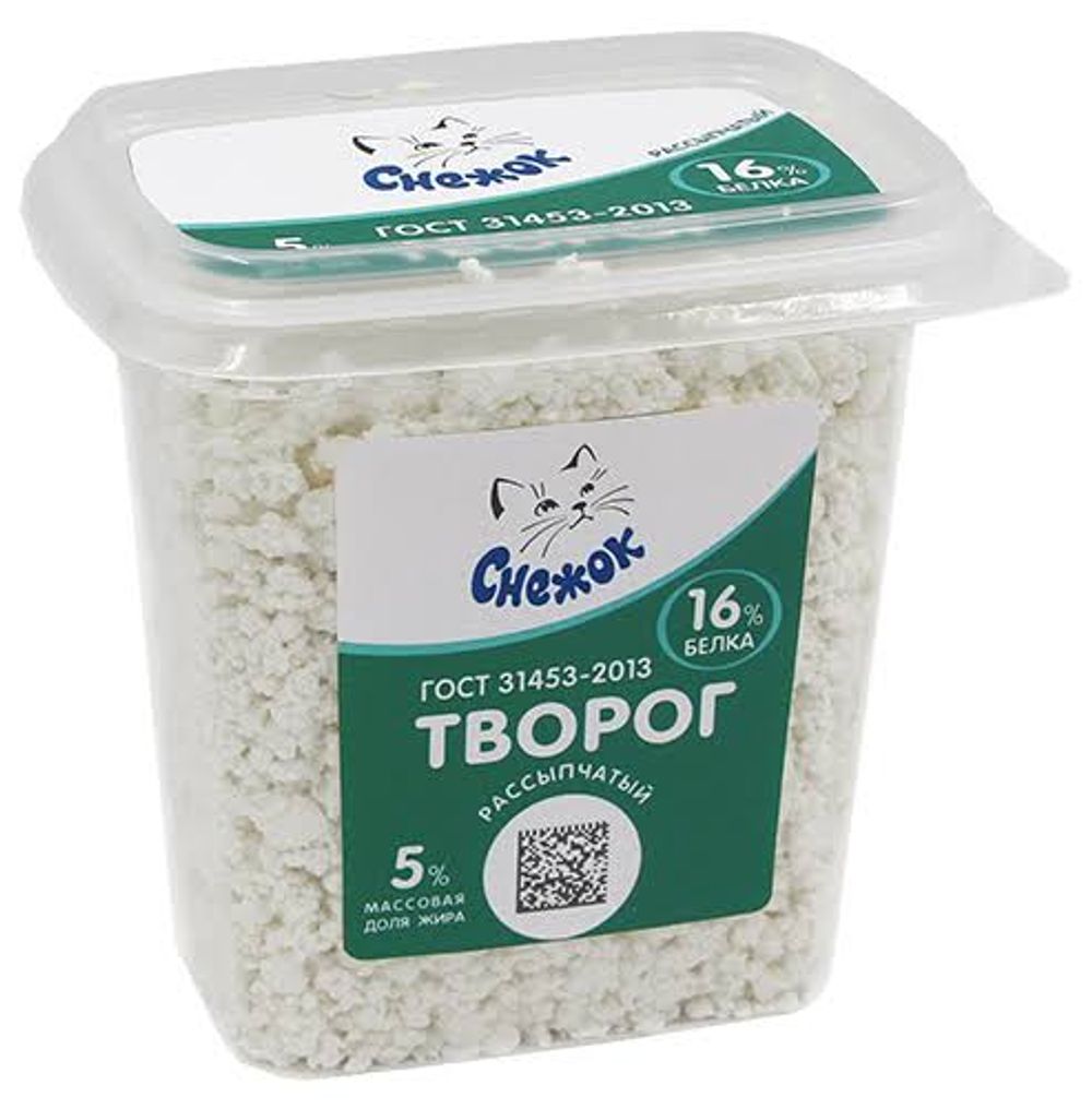 Творог 5% 350г контейнер Снежок