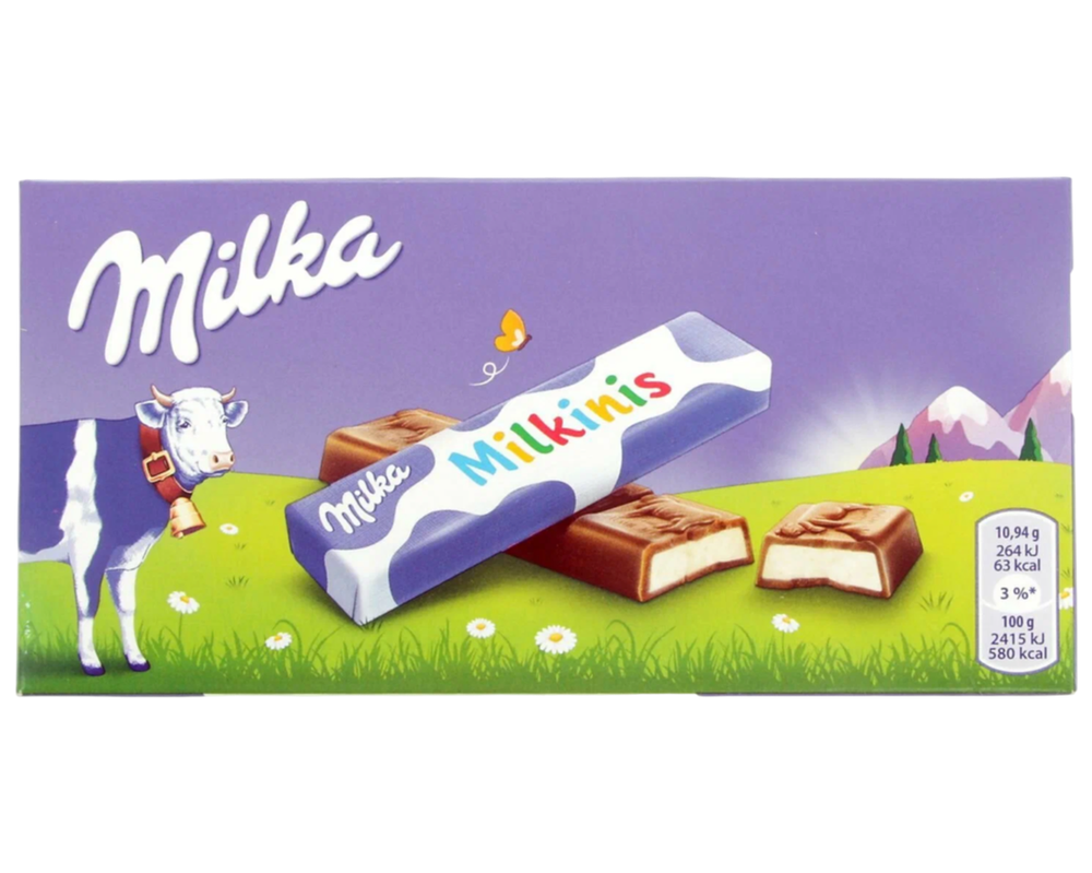 MILKA шок плитка  87,5гр Milkinis Sticks (Милка Милкинис стикс) (20)