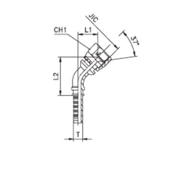 Фитинг DN 06 JIC (Г) 1/2 (45)