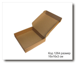 Коробка код 1264 размер 16х16х3 см гофро-картон