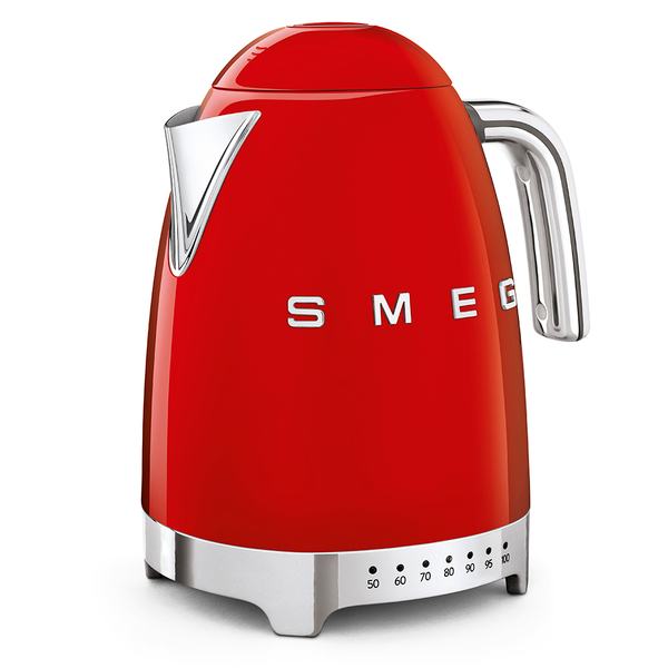 Чайник с регулируемой температурой 1.7л Smeg Стиль 50-х годов 3D красный