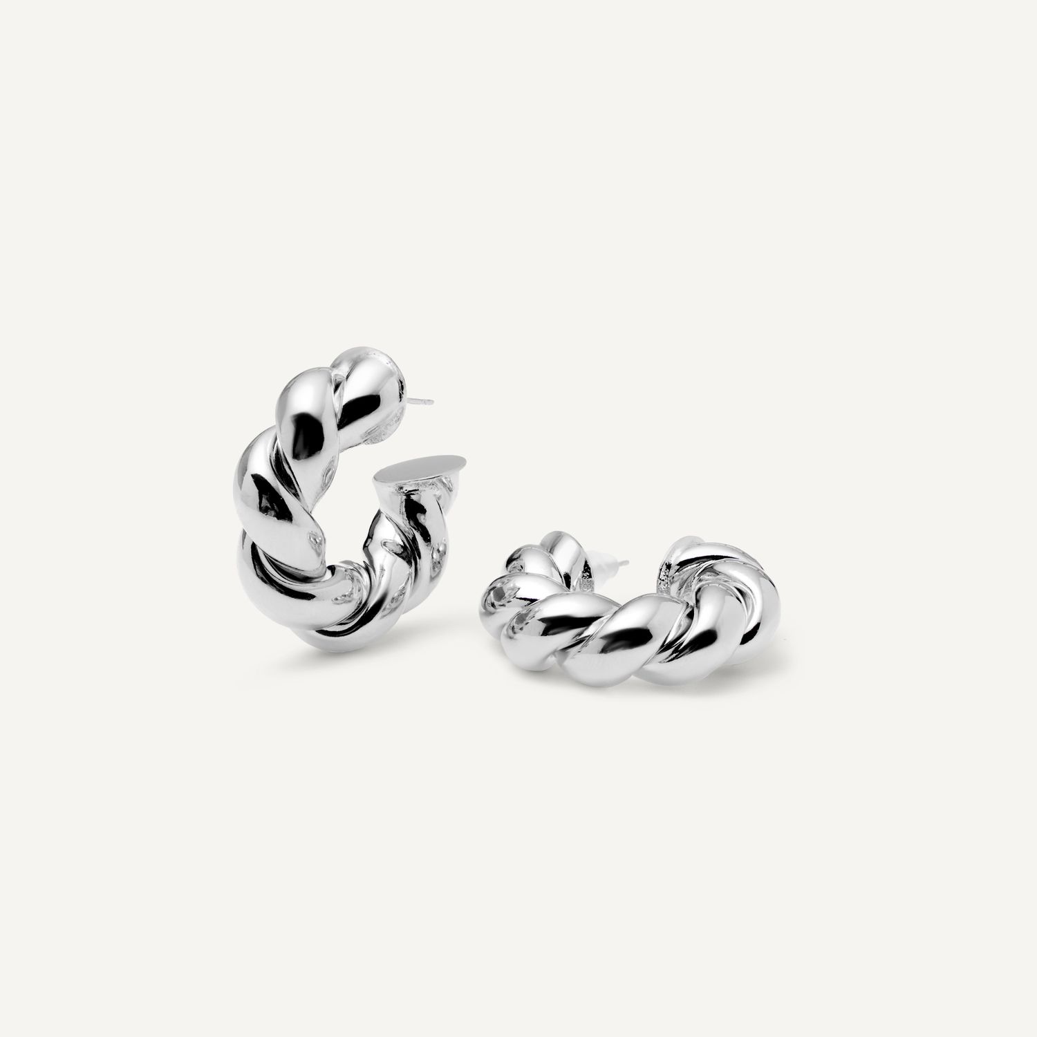 Серьги Закрученные Линии – Серебро
