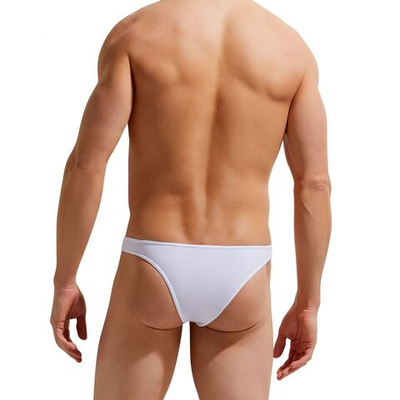 Хлопковые мужские трусы-бразилиана Modern Essentials Brazilian Slip (Размер: S) (Цвет: белый)
