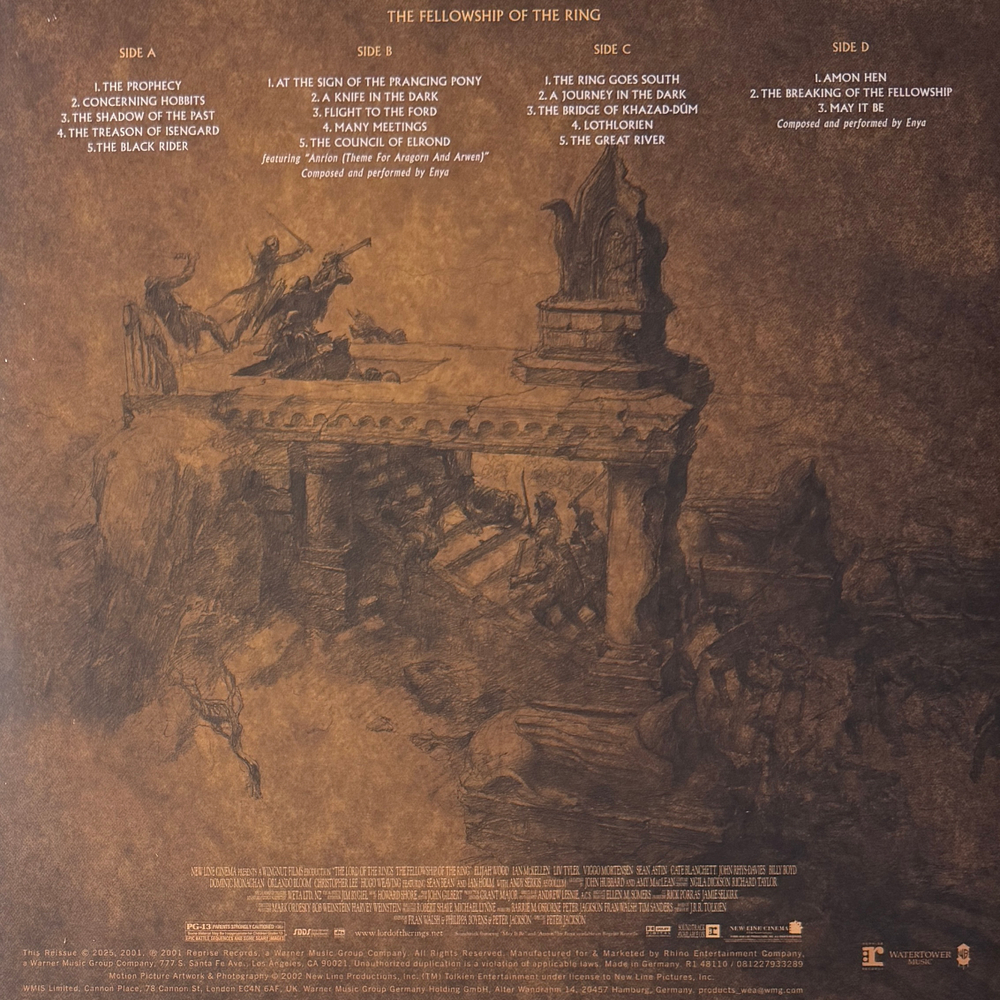 The Lord Of The Rings: The Fellowship Of The Ring 2LP (Германия 2025г.) Clear